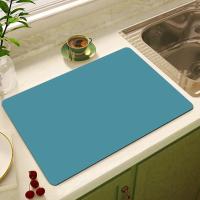 Alfombra De Cocina Grande Absorbente Y Antideslizante Con Estampado De Color Sólido Alfombrilla De Secado Rápido Para Baño Y Mesa Material De Goma Rectangular - details 6