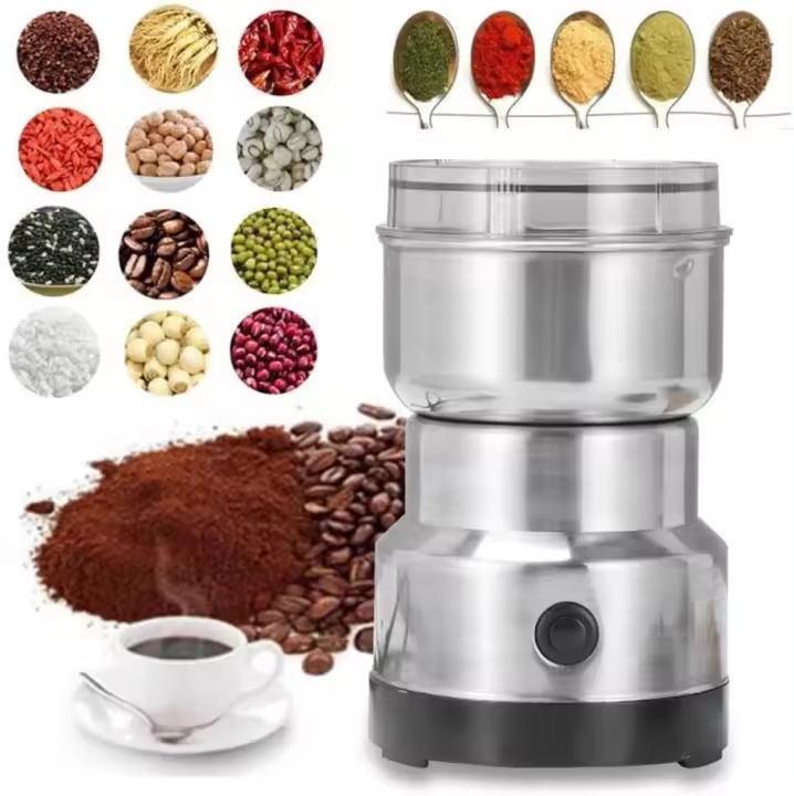 Molinillo de Café Eléctrico Cuatro Filo Hoja Cocina Cereal Nueces Frijoles Especias Granos Máquina de Molinillo de Café Molinillo Hogar Multifuncional - 1
