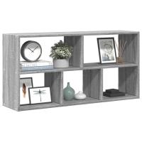 vidaXL Estante de pared madera ingeniería 100x25x50 cm en color Roble ahumado/Roble Sonoma/Negro y más | práctico organizador multiusos diseño compacto funcional - details 6