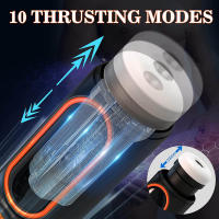 HESEKS Auto Masturbador Masculino Con Pantalla LED 10 Golpes 4 Succión 10 Vibraciones Vaginas Reales Juguetes Sexuales Para Hombres - details 1
