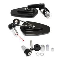 Par De Espejos Retrovisores De Manillar Universal Para Motocicleta 7/8" Aluminio Oval Para Suzuki Honda Yamaha Accesorios De Motocicleta - details 3