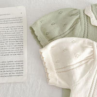 SP Conjunto De Ropa Para Bebe De Verano Con Camiseta De Tejido Hueco Y Shorts 2 Piezas Traje Para Niños Material Algodón Casual - details 11