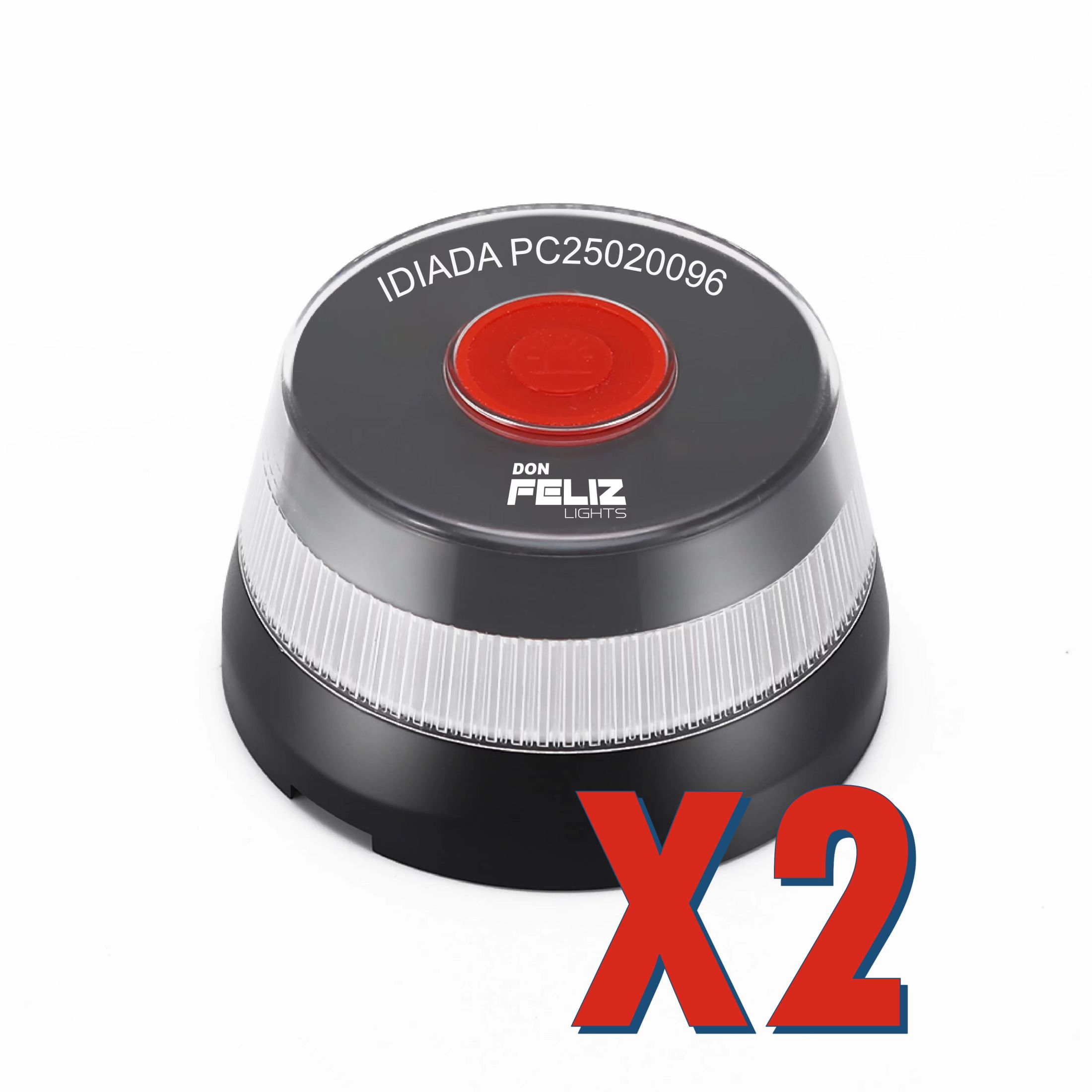 2 UDS Baliza emergencia V16 Don FELIZ conectada con geolocalizacion DGT 3.0, luz de emergencia homologada, conectada y autorizada por DGT, señal V16 con pilas incluidas, conectividad Telefonica , vision 360 grados