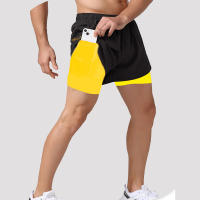 Shorts De Correr Para Hombre 2 En 1 Secado Rápido Entrenamiento De Gimnasio Fitness Running Pantalones De Verano Shorts Deportivos - details 3