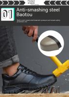 Zapatos De Seguridad Para Hombre Zapatillas De Punta De Acero Ligera Botas Impermeables Protección Industrial Para Los Pies Envío Gratis - details 4