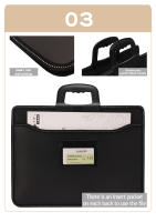 Bolso De Mano Para Portátil A4 Gran Capacidad Estuche De Almacenamiento Multicapa Para Reuniones Y Oficina Bolsa De Archivos - details 5