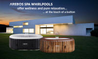 AREBOS In und Outdoor Whirlpool 2400W Piscina Wellness Masaje Ovalada 190x120 cm - details 24