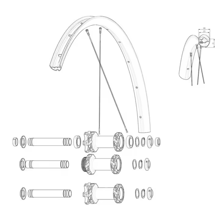 Ruedas y cubiertas Llantas y radios Mavic Radios Crossmax 22 29´´ Plateado Radios - 1
