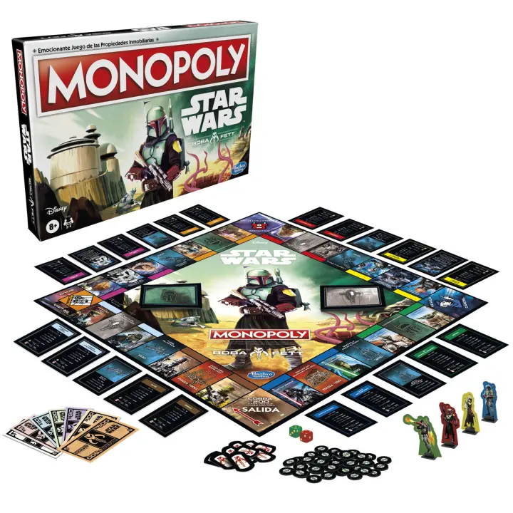 Jogo de monopólio espanhol Star Wars Boba Fett - 1