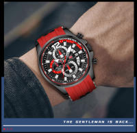 Reloj De Pulsera Deportivo MINI FOCUS Rojo Para Hombres Lujo Cronógrafo Cuarzo Con Correa De Silicona Manos Luminosas Fecha Resistente Al Agua - details 17