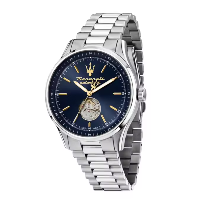 Reloj Maserati Sorpasso Plateado y Azul Automático R8823124002 - 1