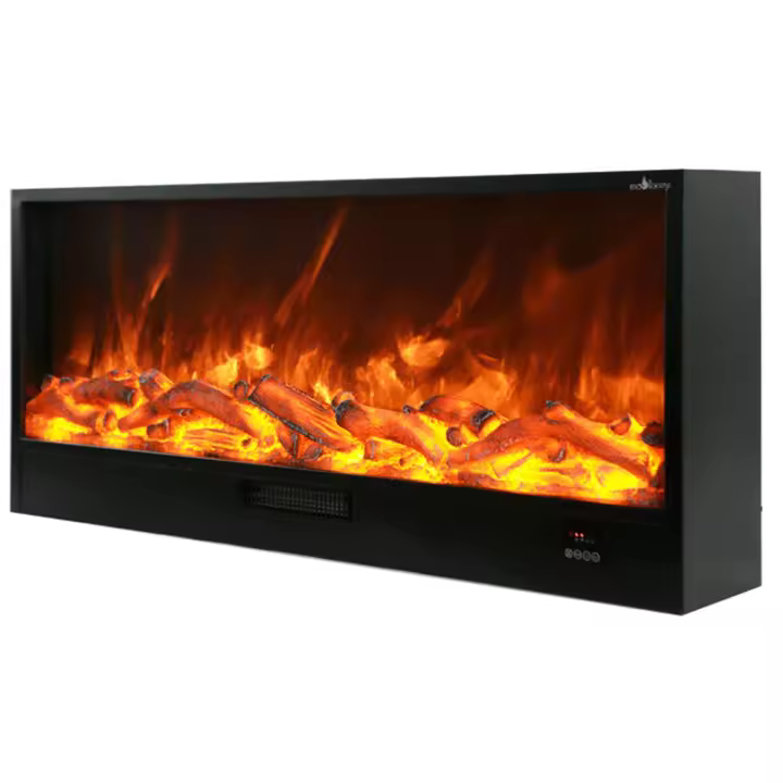 Sined Vulture Chimenea Electrica Larga Emprotable 150 Cm 1500W Negro Efecto Llama 6 niveles Mandos Manuales y Mando a Distancia Incluidos Fabricada With Paneles Laminados En Frío - 1