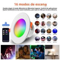 Luz De Tubo Inteligente Bluetooth Graffiti RGB Con Control APP Iluminación Interior De Techo Ajustable 85-265v LED Downlights - details 15