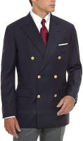 Chaqueta De Novia Azul Oscuro Para Hombre Con Botones Dorados Traje De Sirviente Slim Fit Doble Breasted Casual Negocios Solo Masculino - details 1