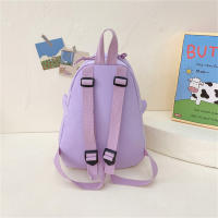 Mochila Personalizada Kawaii Con Orejas De Conejo Y Colgante De Oso Peluche Para Niñas Escolar Con Cierre De Cremallera Material Nylon Y Poliéster - details 21