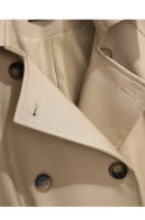 Nueva Chaqueta De Trench Femenina Estilo Británico 2025 Windbreaker Streetwear Doble Botón Largo Elegante Para Otoño E Invierno - details 3