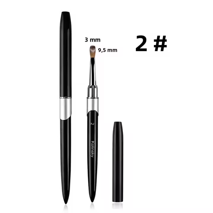 Cepillo De Uñas Kolinsky Sable 1PC Para Gel UV Acrílico Dibujo De Uñas Pincel Para Polvo Líquido Y Carving Pen DIY - 1