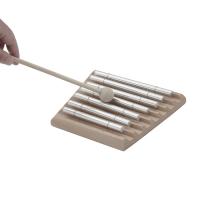 Campanas De Viento De Madera Para Mesa 1/3/7 Tonos Juguete Educativo Musical Para Niños Instrumento De Percusión Con Martillo Metal Plateado - details 21