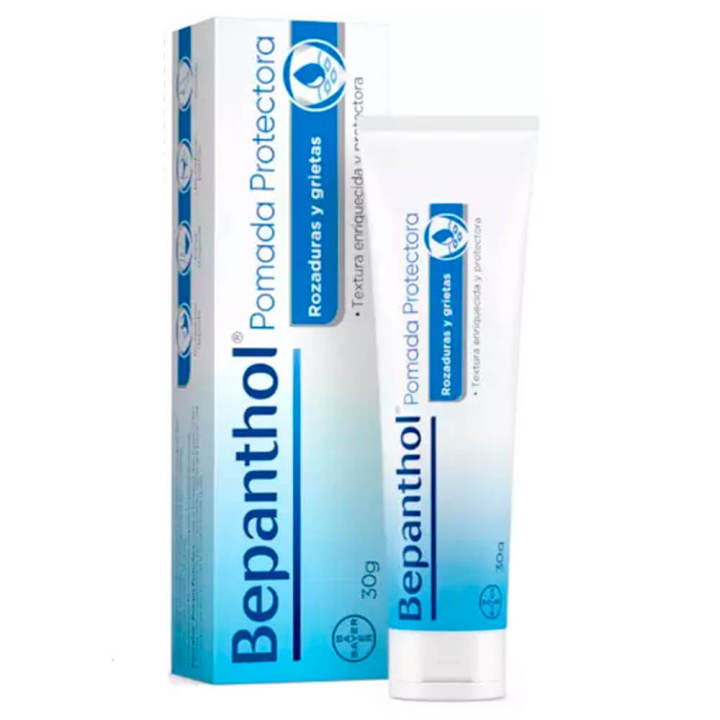 Bepanthol Protective Ointment 30g for diaper rash, a soothing cream that protects and regenerates sensitive baby skin, free from alcohol and perfumes, ideal for daily use and pediatric-approved.