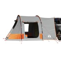 vidaXL Tienda de campaña de coche 2 personas impermeable gris-naranja en color Gris y naranja/Verde/Azul - details 0