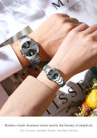 Reloj De Pulsera Para Hombre OPK 8105 Diseño De Diamantes Correa De Acero Inoxidable Resistente Al Agua Con Fecha Y Cuarzo - details 11