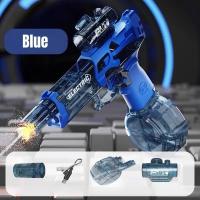 Pistola De Agua Eléctrica Automática Simulada Con Chispa Alta Presión Juegos De Lucha Exterior Playa Piscina Regalo Para Niños - details 6