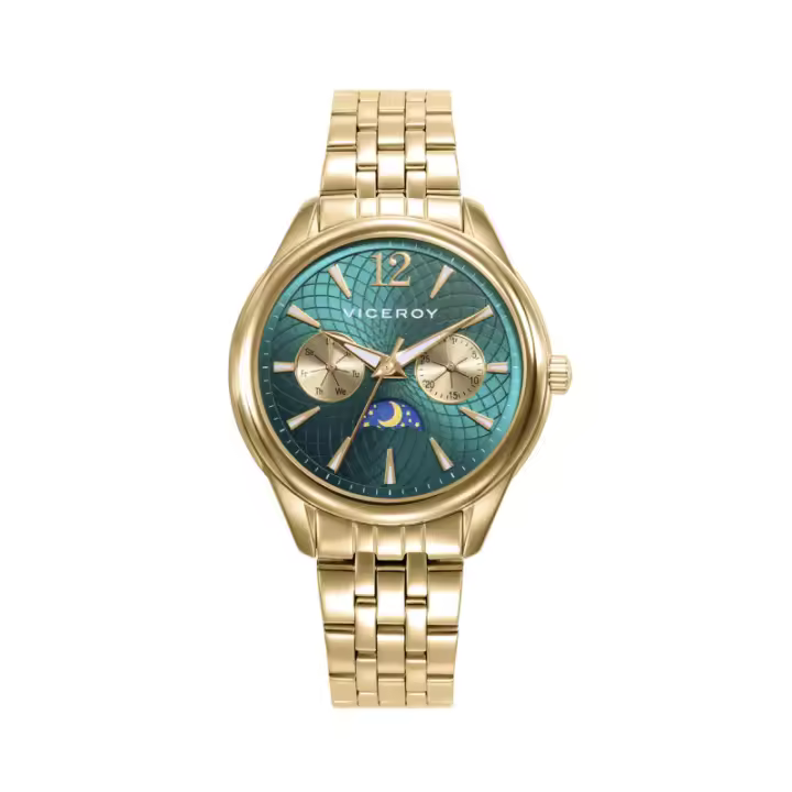 Reloj Viceroy Mujer Acero Ip Dorado Esfera Verde 401236-65 - 1