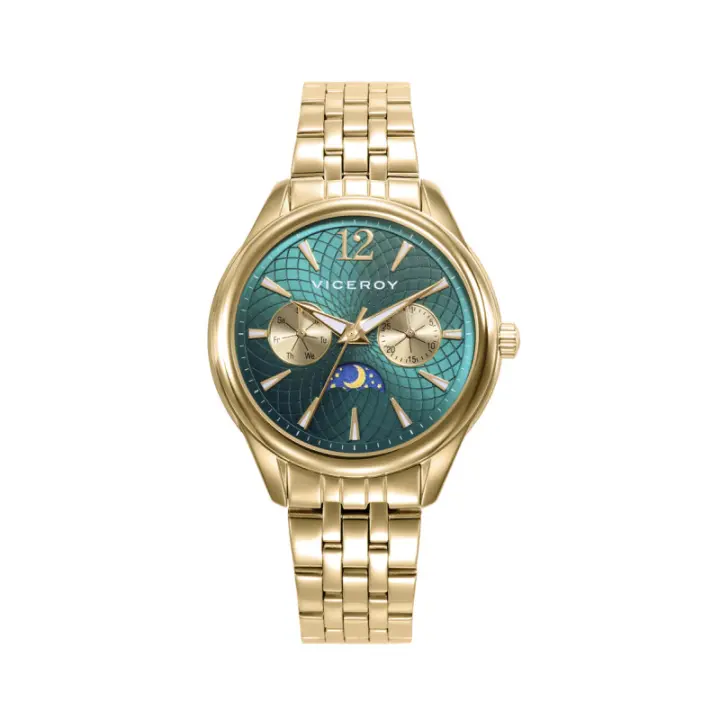 Reloj Viceroy Mujer Acero Ip Dorado Esfera Verde 401236-65 - 1