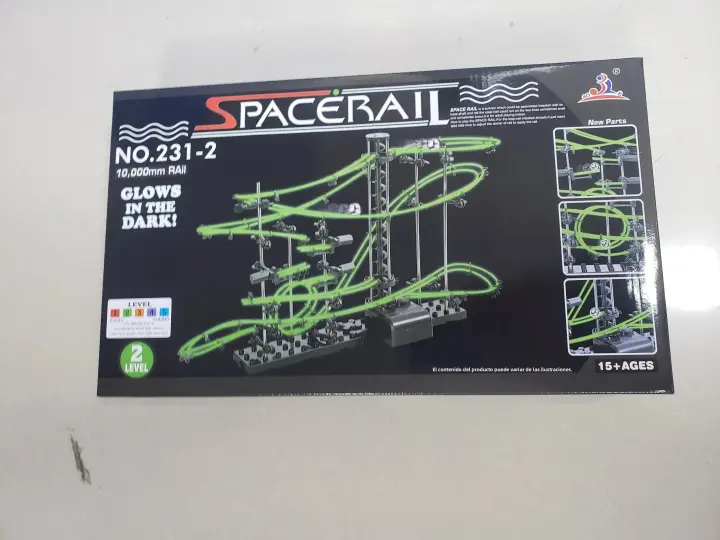 Juego De Carreras De Mármol Con Elevador Eléctrico Y Luz Espacial Rail Roller Coaster Niveles 2 3 4 Juguetes Educativos De Ciencia Para Niños - 1