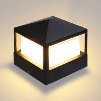 Lampe de Poteau Lampe Pilier Portail Lampe D'extérieur lumière colonne lampe Villa IP65 étanche Aluminium jardin paysage pelouse porte clture entrée lumièr, Blanc Chaud - details 0