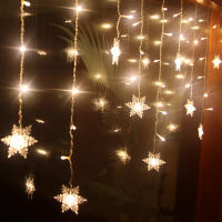 Curtain De Navidad LED Con Icicles Y Enredaderas De Hadas 4M Decoración Para Jardín Fiesta Hogar Año Nuevo - details 19