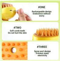 Cepillo Eléctrico Para Mascotas Cepillo De Pelaje Para Gatos Y Perros Con Spray De Vapor Masajeador Anti Voladores Para Limpieza De Pelo De Animales - details 5