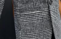 Chaqueta De Chequera Estilo Coreano Para Hombres Otoño Invierno Moda Elegante Casual Negocios Cierre Único Tamaño Regular - details 6