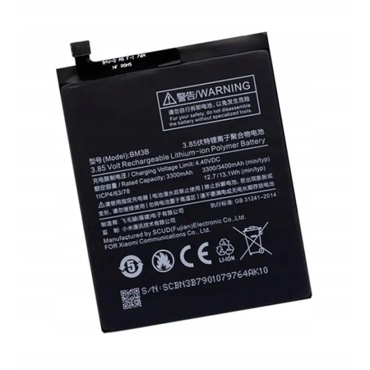Bateria compatible con Xiaomi Mi Mix 2, Mi Mix 2S ⋆ BM3B ⋆ Capacidad 3300 mAh ⋆ Repuesto de alta calidad ⋆ Larga duración ⋆ Restaura el rendimiento original del dispositivo - 1
