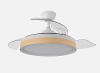FABRILAMP Ventilador ALTA GAMA Dc IGLU 59w 6980lm Blanco/haya o Negro/haya 3asp.despl. 32/47x50/107d.3colores, Remoto, Regulable intensidad, Temporizador, Memoria . Incluye mando a distancia y dos tijas de 10 y 25 centímetro calidad de confianza - details 7