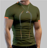 Camiseta De Deporte Para Hombres Verano Transpirable Secado Rápido Manga Corta Moda Deportiva Sin Capucha Cuidado Manual - details 36