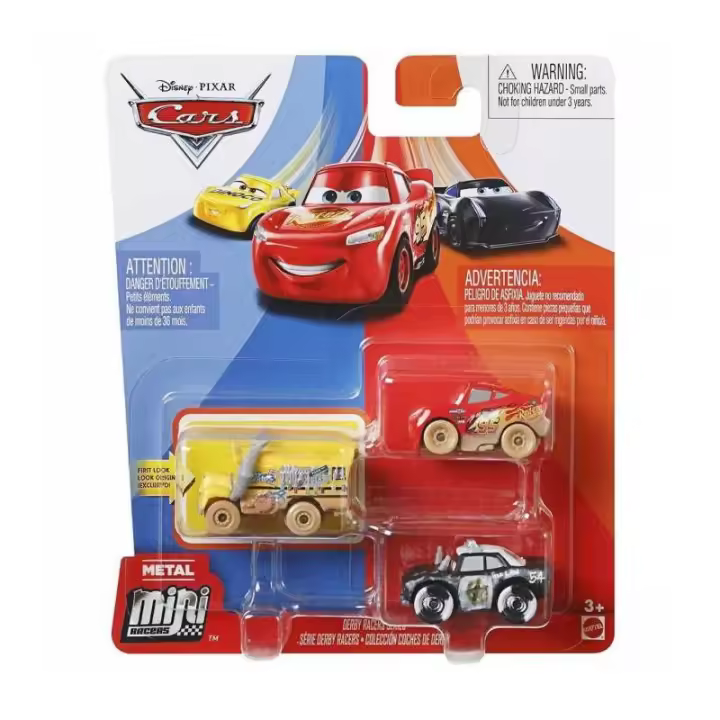 Pack 3 Vehículos Cars Mini Racers Mattel - 1