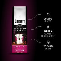 Bialetti Café Molido Italiano - Perfetto Moka: Clásico, Intenso, Vainilla, Avellana, Chocolate, Descafeinado y Delicato -  6 paquetes de 250 gr cada uno (1,5 kg)  Café de alta calidad - details 10