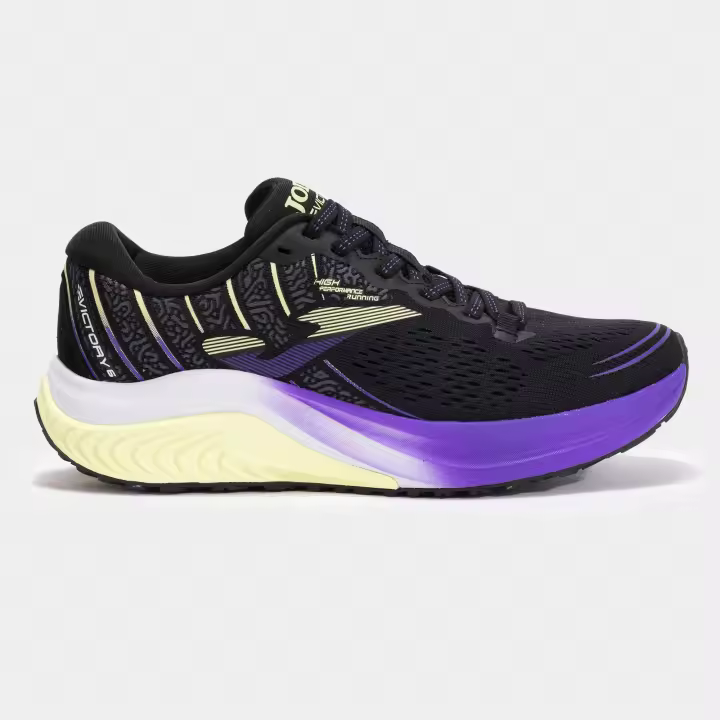 Zapatilla Running Mujer Joma Victory 2501 Negro Morado Transpirable - 1