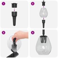 Lámparas de Techo vidaXL con Pantalla de Vidrio Ajustable Antracita E27 - details 7