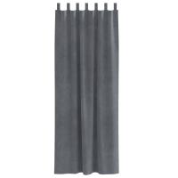 Cortinas Opacas vidaXL con Lazos de Suspensión 2 pcs Gris Claro de Terciopelo - details 2