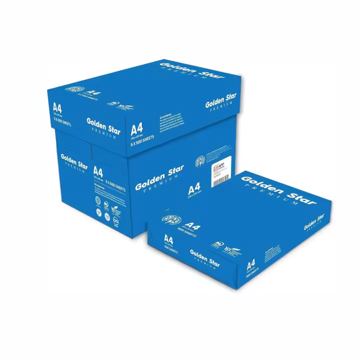 Liderpapel Papel A4 Golden Star, 500 Hojas, 80g, Calidad Superior - 1