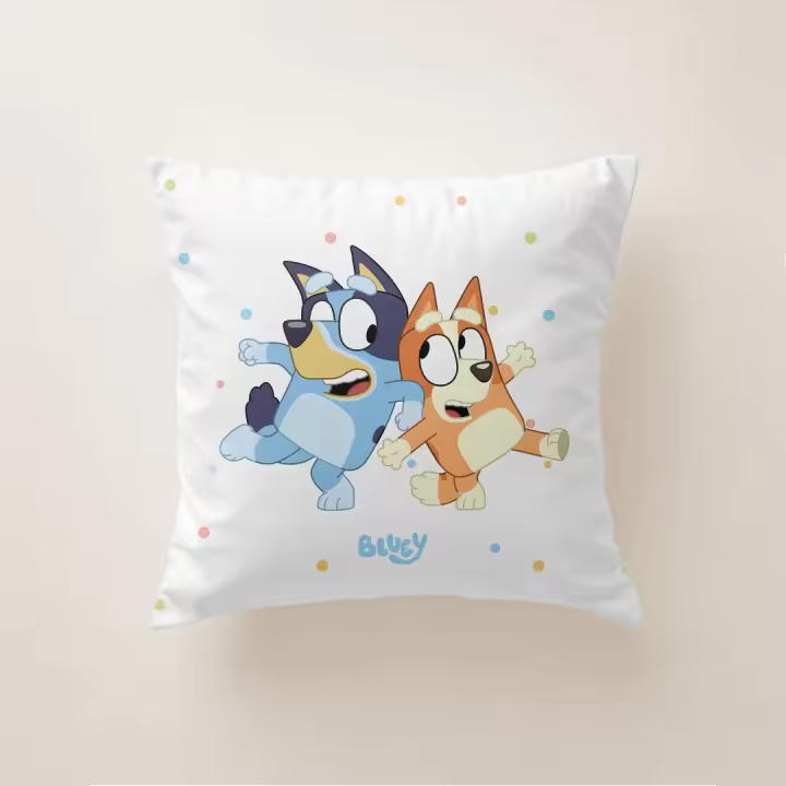 Cojín Infantil BLUEY 45x45 cm con Relleno – Funda Suave y Lavable - 1