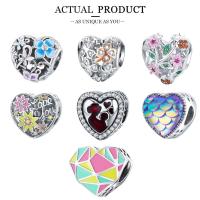 Colgante De Abeja WOSTU 925 Plata Esterlina Para Mujeres Niños Niñas Perros Joyería De Pulsera DIY Con Encanto De Cámara Café Mariposa - details 12