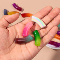 Tubo De Bambú De Acrílico Color Crema 15 Piezas 11mm Resina Perla Gorda Para DIY Pulseras Collares Joyería Accesorios - details 7