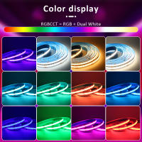 Tira De LED COB 5M 24V 6 Pines 12mm 840 Diodos RGB CCT WW CW 24 Volts Tira Flexível De Lâmpada Neon Para Decoração De Quarto - details 7