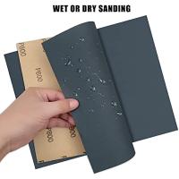 Paquete De 15 Hojas De Papel De Herramienta De Abrazadera 9x11 Pulgadas Para Metal Madera Polvo De Automóviles Impermeable Con Carbonato De Silicio - details 4