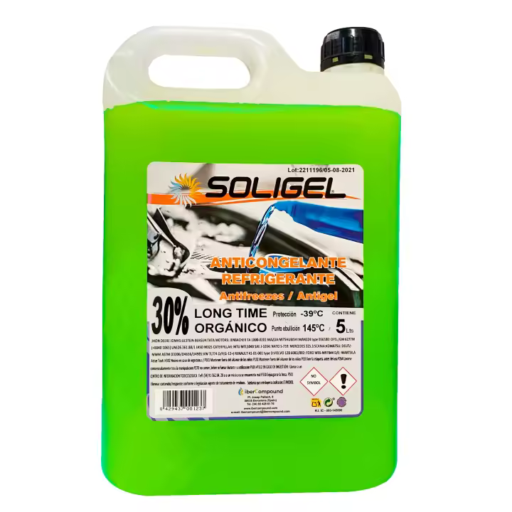 SOLIGEL ANTICONGELANTE REFRIGERANTE LÍQUIDO 30% VERDE 5L - 1 UND- - 1