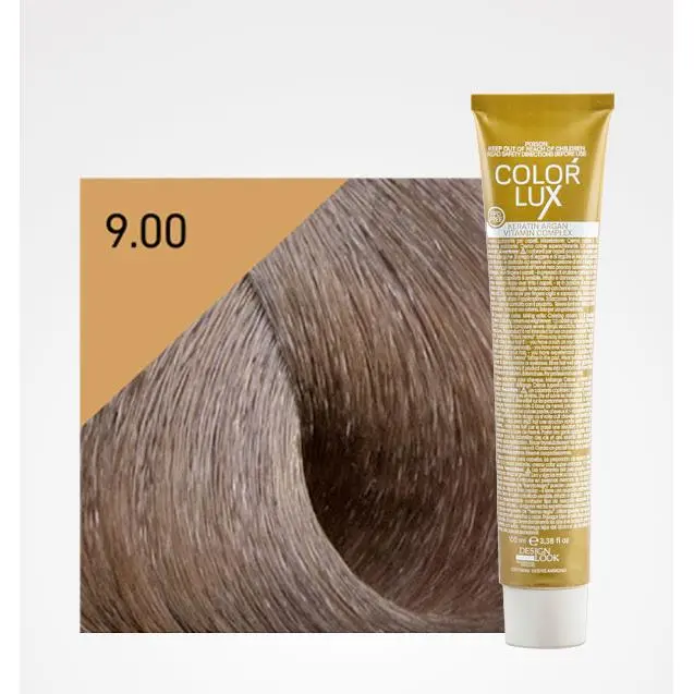 Tinte en Crema Color Lux 100ml: 9.00 Rubio Clarísimo Intenso - Design Look - 1