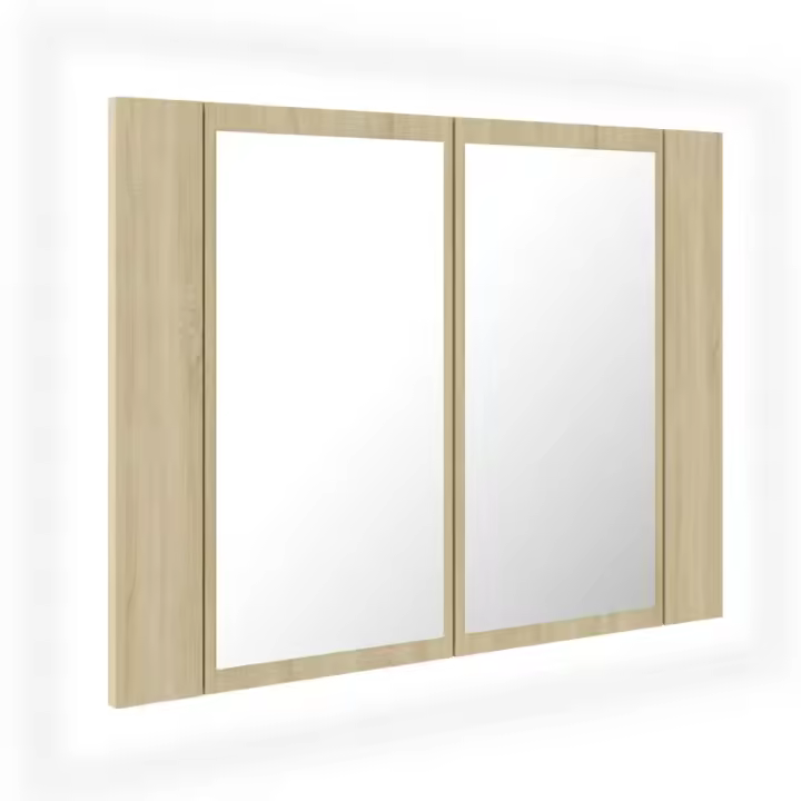 ¿Dónde está Escorio Espejo de BA? O LED acrílico Roble Sonoma 60x12x45cm - 1